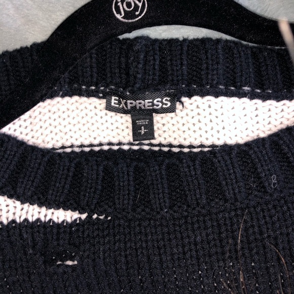 Express Ripped Striped Sweater - Picture 5 of 5